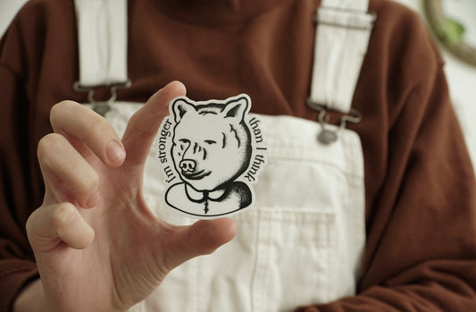Transparent sticker - brave bear